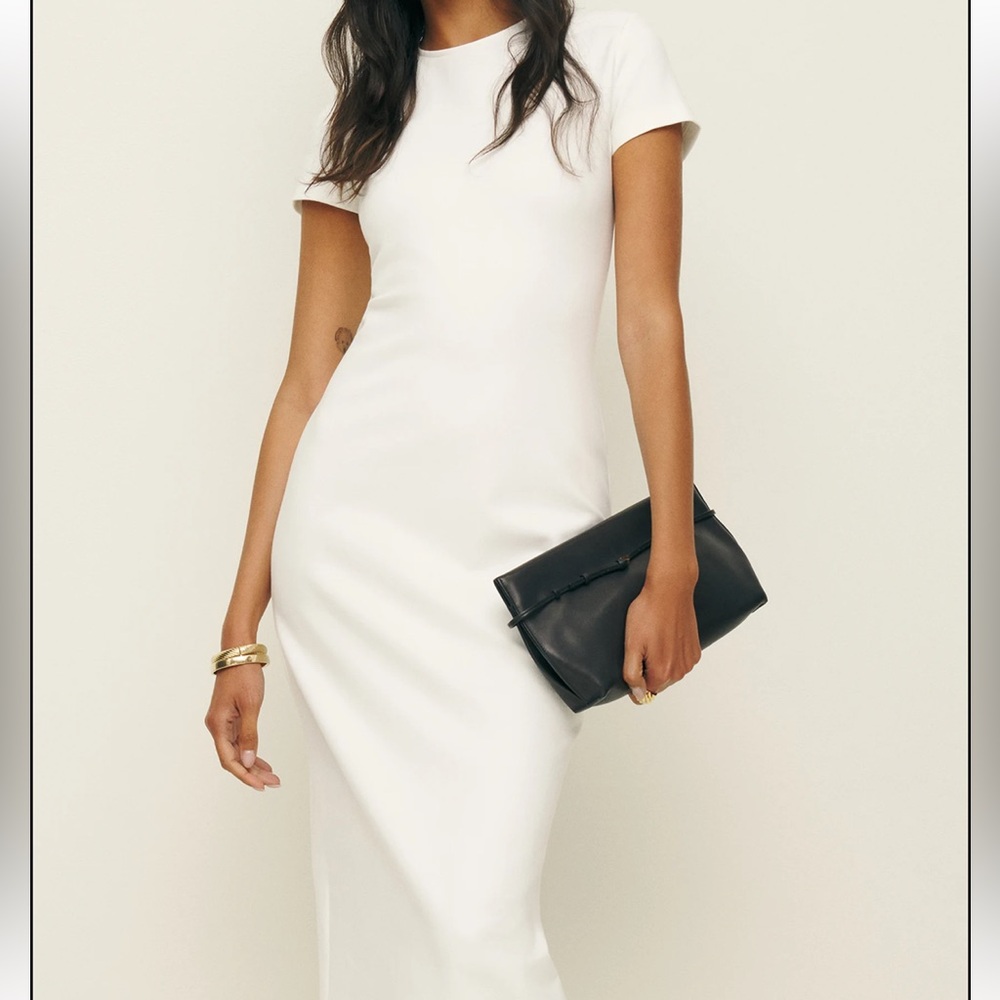 Reformation White Midi Dress